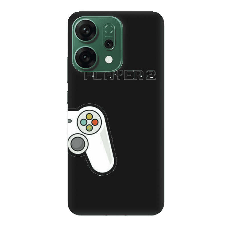 Oppo RENO 14 Player 2 Black Colored Silicone TPU Θήκη